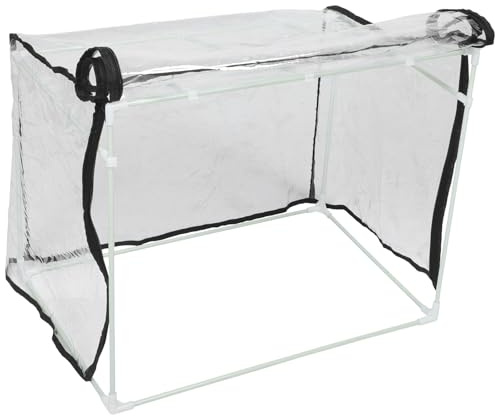 LOORGVEL Mini Serra Portatile da Giardino 60X40X40 CM con Copertura Riparo per Piante da Esterno in Fibra Resistente Serra da Tavolo Isolata per Protezione Invernale e Coltivazione in