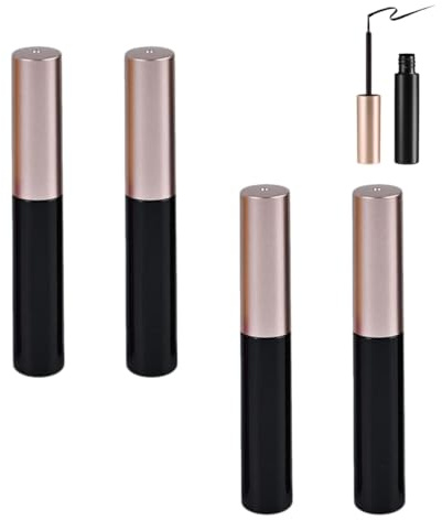 4 Stück Magnetischer Eyeliner für Magnetische Wimpern - Wasserdicht, Flüssiger Schwarz, Schnell Trocknend, Geschenke für Damen