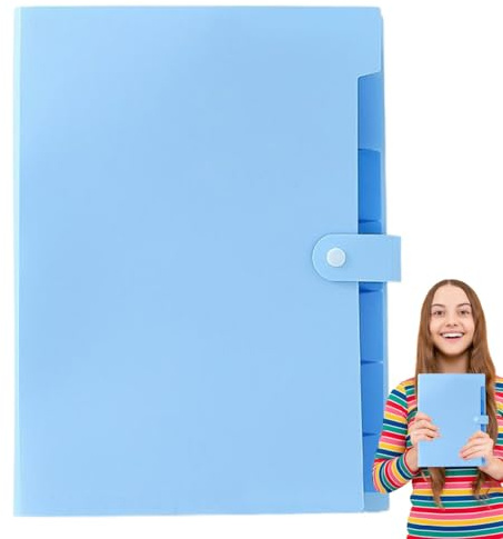 Classeur à documents multifonction A4 - Porte-documents avec étiquettes de couleur et 7 compartiments - Gestion des reçus de factures - Multi-usage extérieur et intérieur