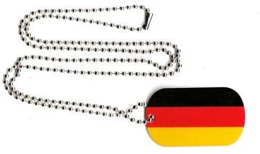 Dog Tag Deutschland Erkennungsmarke 30 x 50 mm Fahne Flagge