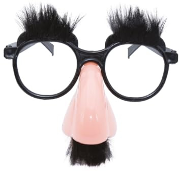 P'TIT CLOWN - 40603 - Brille Nase und Schnurrbart - Lustige Brillen - Erwachsene - Unisex - Karnevalskostüm, Halloween, Kostümfest, Fotoautomaten, Geburtstagsbrille, Partygläser - 14 x 14 x 2 cm