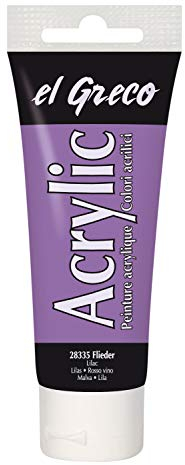 Kreul 28335 - El Greco Acrylic, tubetto da 75 ml di colore lilla, vernice acrilica lucida altamente pigmentata in qualità di studio, verniciabile in modo burroso, per pittura pastosa