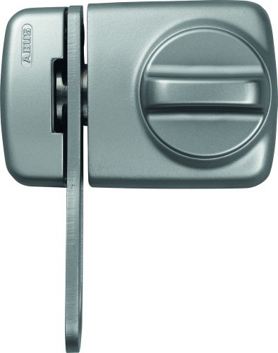 ABUS 589249 7530 S Tür-Zusatzschloss mit Sperrbügel für Türen mit schmalen Rahmenprofilen, silber