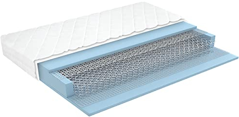Matratzen Perfekt Bonellfederkernmatratze Silber, 90 x 200 cm – orthopädische Federkernmatratze mit Bonellfederkern, ideal auch für Boxspringbetten, Härtegrad H3, Höhe 19 cm