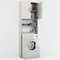Vicco Armoire Machine à Laver, Béton/Blanc, 64 x 190 cm