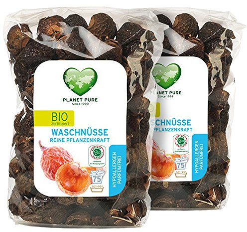 Waschnüsse aus zertifizierter Wildsammlung 2 x 1000g mit je zwei Dosierbeuteln (Sapindus Mukorossi)
