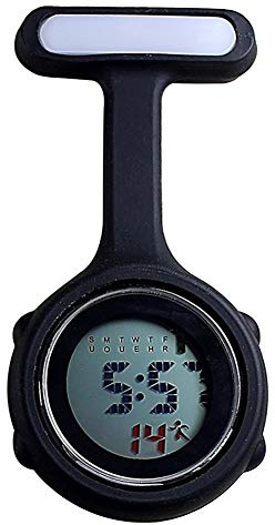 Profusion Circle Montre d'infirmière en silicone Affichage numérique Broche infirmière Docteur ambulancier