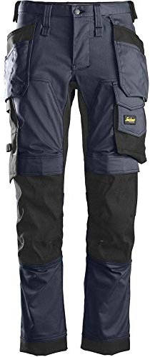 Snickers Workwear AllroundWork Stretchhose mit schwimmenden Taschen, Marineblau/schwarz, Größe: 100 cm (W35 x L30), Unisex Erwachsene, Marineblau/Schwarz, one Size