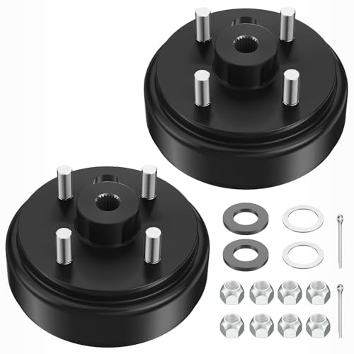 DRIVE UP Golf Cart Brake Drum Hub Assembly for EZGO TXT Electric 1982-Up Models Replaces OEM 19186-G1, 2 Packs