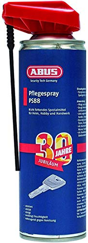 ABUS Spray d'entretien PS88 - Lubrifiant sans graisse pour cylindres de porte, serrures de voiture, outils - Protège contre l'humidité et le givre, 300 ml