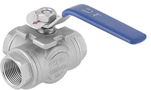 Roberee 3/4 Zoll Kugelhahn, Edelstahl Sus304 Rohr 3 Wege Ventil T-Typ Innengewinde 3/4Dn20 Einfache Handhabung Reparatur FüR Garten Pool WasserzapfsäUle AußEnhahn Regenwassersammler