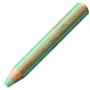 Buntstift, Wasserfarbe und Wachsmalkreide - STABILO woody 3 in 1 - Einzelstift - pastellgrün