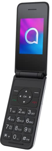 Alcatel 3082 4G - Telefono cellulare facile da usare con coperchio, Base di ricarica e batteria 1380 mAh, fotocamera 1 MP con flash, tasti grandi, Bluetooth, grigio argento [Versione ES/PT]