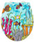 WENKO WC-Sitz Ocean Life, bunter Rollin'Art Toilettensitz mit Relief Oberfläche, hygienische Schnellbefestigung aus Edelstahl & Easy-Close Absenkautomatik, aus antibakteriellem Duroplast, 38 x 44,5 cm