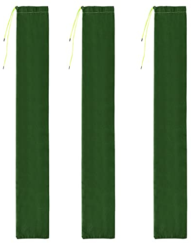 MSUIINT 3PCS Long Canvas Sandbags, Flood Water Barrier Sandbags, Thickened Canvas Flood Protection Sand Bags with Elastic Band