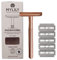 MYLILY® Maquinilla afeitar clasica que incluye 5 cuchillas de afeitar clasicas | maquinilla afeitar mujer | maquinilla de afeitar clasica ajustable I maquinilla de afeitar mujer íntima I oro rosa