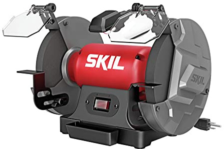 SKIL 3.0 Amp 8 In. Bench Grinder with Built-in Water Cooling Tray & LED Work Light - BI9502-00
