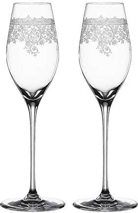 Spiegelau 2-teiliges Champagnergläser-Set, Sektgläser, Kristallglas, 300 ml, Arabesque, 4192269