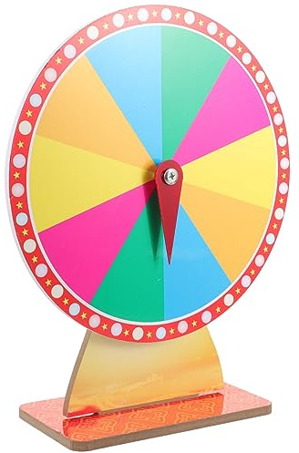 Happyyami Roue De Loterie Rotative Jeu Roulette De Carnaval en Plastique Roulette Jeu Portable pour Fêtes Expositions Commerciales Jeux Événementiels Et Animations