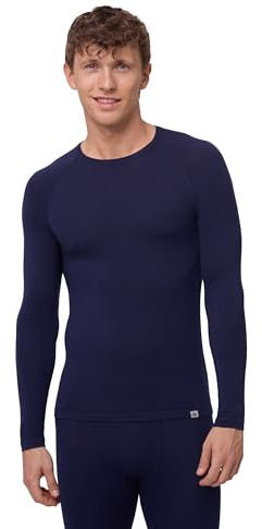 DANISH ENDURANCE Camiseta Térmica Hombre Manga Larga, Camiseta Lana Merino Hombre, Con o Sin Cremallera