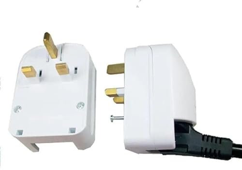 Schuko SCP3 UK Plug Converter White13A for 3 Pin with Earth SCP3-BK-R-13, White 13A
