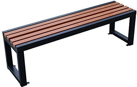 WilkSxyc Gartenbank Ohne Lehne, Leicht zu Montieren, Wasserdichtes, Metall Wetterfest Robust Stabil Langlebig Gartenmöbel, für Garten, Veranda, Hof (Size : 150x40x45cm)