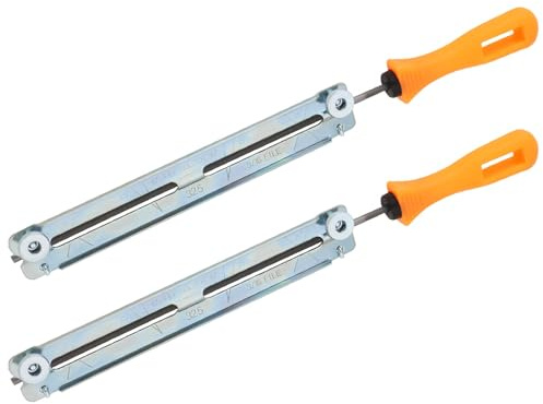 OTOTEC 2 Kit Ensembles 4.5mm D'affûteuse de Scie à Chaîne Porte-lime de Tronçonneuse avec Poignée en Plastique Meulage de Fichier de Scie à Chaîne électrique pour Machine de Découpe
