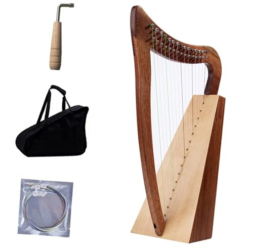 Anfänger harfe 15-saitiges Nischeninstrument Kleine Harfe Mahagonifurnier/Fichtenfurnier