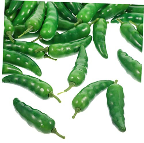 Zerodeko 50 Stücke Kunststoff Chili Paprika Simulierte Pfeffer Modelle Gefälschte Gemüse Decor Für Desktop Realistische