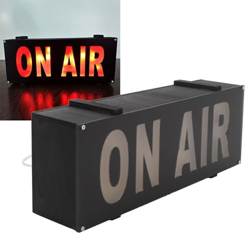 On-Air LED Schild mit An-/Aus-Schalter, LED-Beleuchtung für Aufnahmestudio Heimstudio Büro, AA-Batteriebetriebenes Dekorationsschild