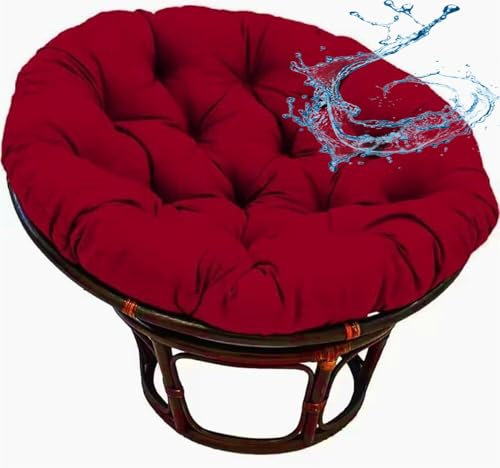 Hoowarm Rundes Papasansessel Kissen wasserdicht Sitzkissen Hängesessel Outdoor/Indoor Bodenkissen Kissen für Schwenksessel, Korbsessel Outdoor Gartenmöbel Sitzauflage Auflage(#9,110cm/43.3in)