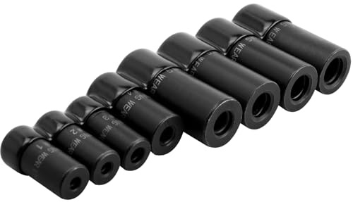 Mesee Gewindeschneider-Steckschlüssel-Set, 1/4-Zoll- und 3/8-Zoll-Antrieb, Gewindebohrer, Stecknüsse, Adapterhalter für Automobil-Reparaturen, Gewindeaufgaben, 8-teilig