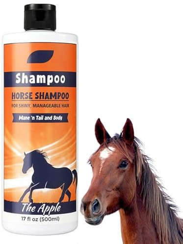 Mane Shampoo, Mane und Tail Shampoo,500 ml natürliche Mähne und Schwanz Detangler Shampoo - Pferdepflegezubehör, Mantelreiniger -Duschgel zum Reinigen und Konditionieren