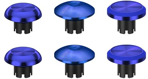 Compatible avec les capuchons de joystick en métal pour manette PS5 DualSense Edge, kit d'accessoires de rechange (bleu)
