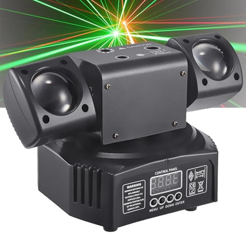LXIXMQWT Lumières de Fête Lumières Disco Double Têtes Couleur Rvb 3535 Perles, Perles Stroboscopiques 10W Mode de Commande Vocale Ktv Noël Halloween Décoration