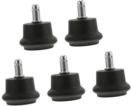 Operitacx 5pcs Silent Swivel Chair Wheels Replacement for Office and Home Furniture Smooth Rotation Caster Wheels for Hardwood Tile Carpet Floors Insert Castors for Chairs Tables Cabinets