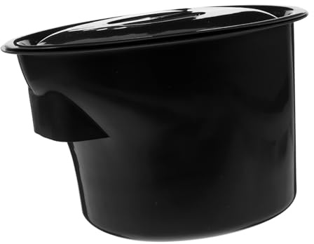 MOTHNUR Orinal Portátil de Plástico Negro con Tapa, Diseño Fácil de Limpiar y Accesorio para Cuidado Hogar y Viajes de Camping