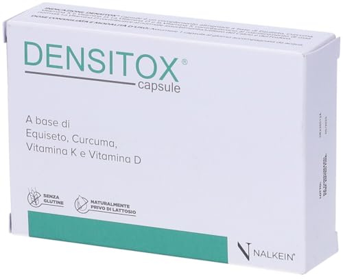DENSITOX 30CPS - Integratore alimentare di equiseto, curcuma, vitamina K e vitamina D. La vitamina D e la vitamina K