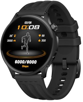 OPPO Watch S Smartwatch, Pantalla AMOLED 1,46 3000 Nits, Diseño Ultrafino de Acero Inoxidable, Batería 10 Días, Seguimiento SpO2 Sueño Pulso, 100+ Modos Deportivos, Llamadas Bluetooth, 5ATM, Black