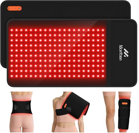 Morfone Cordless Rechargeable Red Light Pad 24 x 12,Built-in Timer