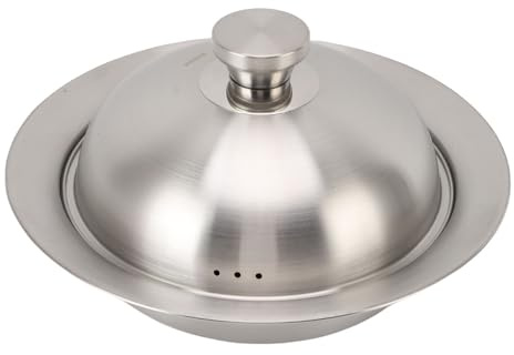 Luocute Disco Volante in Acciaio Inossidabile 304, Piastra a Vapore Multifunzionale Antiruggine con Funzione di Separazione Dell'Acqua, per Forniture da in Pentola e Esigenze di Cottura