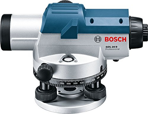 Bosch GOL 20 D Professional Optisches Nivelliergerät im Transportkoffer mit Stativ BT 160 Professional, Messlatte GR 500 Professional und Zubehör