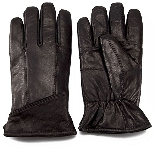 Nordvek Läderhandskar för män - fårskinnsfoder # 302-100, Svart, XL