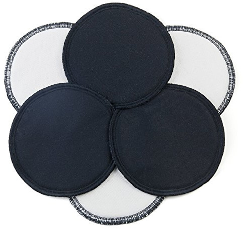 Windelmanufaktur wasserdichte und waschbare Stilleinlagen Set 3 lagig, 3 Paar - Made in Germany (All Black)