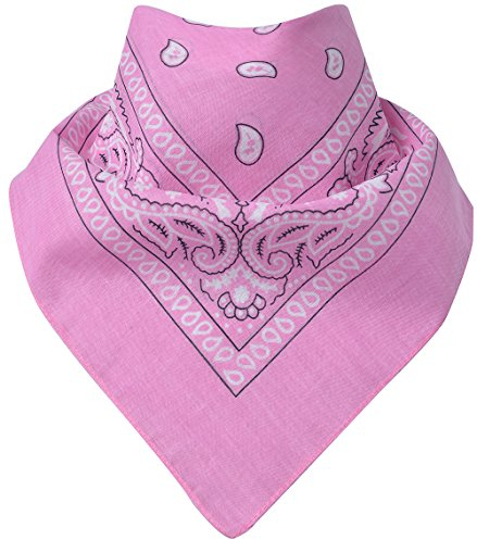 Miobo Bandana, pañuelos para el cuello, 100% algodón, talla única 55 x 55 cm, Color rosa., medium