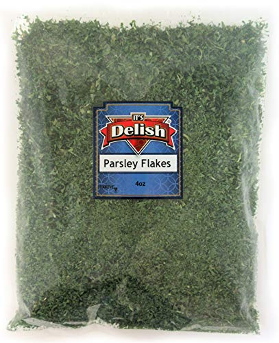 Dried Parsley Flakes by Its Delish – 4 Oz Bulk – Long Term Food Storage - Dried and Chopped, Best for Seasoning & Garnishing