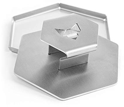 FENNEK Smasher I Prensa para barbacoa I Para la cocina, el jardín, restaurantes, o para acampar I Acero pulido de calidad