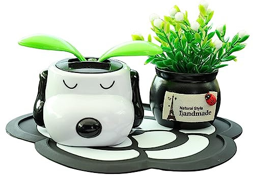 tinysiry Fiore Danzante ad energia Solare Giocattolo a Forma di Fiore oscillante per scrivania, Finestra o Decorazione dell'auto, Ornamento Interno del cruscotto dell'auto Divertente Fiore Solare OSC