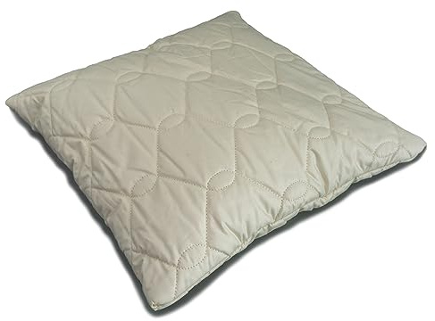 GIRAFFENLAND Bio Hirsekissen 40x40cm Komfort-extra Bio-Steppware + Bio Hirseschalen direkt befüllt | ungefärbt und ungebleicht | Schlafkissen, Kopfkissen