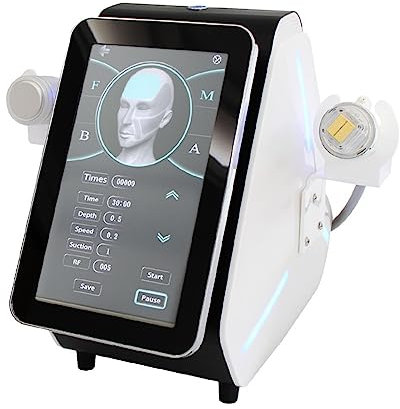 MytaYt Skin Tightening Beauty Instrument, Fractional RF Microneedling Machine with 4 Working Heads, 2 Working Handles, for Rejuvenation, Removal Wrinkle, Anti-Acne